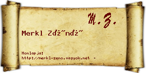 Merkl Zénó névjegykártya